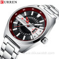 2021 CURREN 8403 Luxury Quartz Men Watches Creative Design Golden Luminous Stainless Steel Band Wristwatches for Male